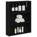 Badeværelsesvægskab Sort Eg 40 x 10 x 50 cm Konstrueret træ