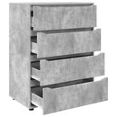 Opbevaringsskabe Beton Grå 80 x 48 x 105 cm Konstrueret træ