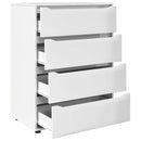 Opbevaringsskabe Høj gloss hvid 80 x 48 x 105 cm