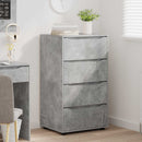 Opbevaringsskabe Beton Grå 60 x 48 x 105 cm Konstrueret træ