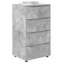 Opbevaringsskabe Beton Grå 60 x 48 x 105 cm Konstrueret træ