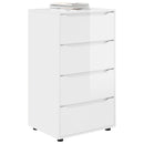 Opbevaringsskabe Høj gloss hvid 60 x 48 x 105 cm