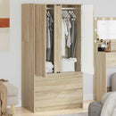 Garderobeskab Sonoma eg 79,5 x 49 x 156 cm Konstrueret træ