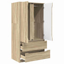 Garderobeskab Sonoma eg 79,5 x 49 x 156 cm Konstrueret træ