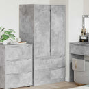 Garderobeskab BetonGrå 79,5 x 49 x 156 cm Konstrueret træ