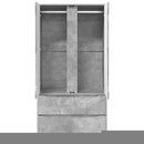 Garderobeskab BetonGrå 79,5 x 49 x 156 cm Konstrueret træ