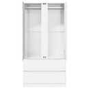Garderobeskab Højglans Hvid 79,5 x 49 x 156 cm Konstrueret træ