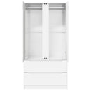Garderobeskab Højglans Hvid 79,5 x 49 x 156 cm Konstrueret træ