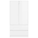 Garderobeskab Højglans Hvid 79,5 x 49 x 156 cm Konstrueret træ