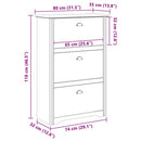 Skostativ BODO Honningbrun 80 x 35 x 118 cm Konstrueret træ