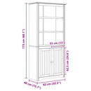 Bogreol BODO Honningbrun 82 x 40 x 173 cm Konstrueret træ