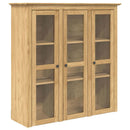 Skab med Glasdøre BODO Honningbrun 115,5 x 38,5 x 117,7 cm