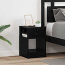 Endebord 2 pcs Sort eg 30,5 x 30 x 45 cm Konstrueret træ