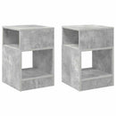 Endebord 2 stk. Beton Grå 30,5 x 30 x 45 cm Konstrueret træ