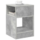 Endebord 2 stk. Beton Grå 30,5 x 30 x 45 cm Konstrueret træ