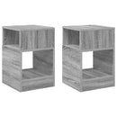 Endebord 2 pcs Grå Sonoma 30,5 x 30 x 45 cm Konstrueret træ