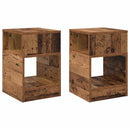 Endebord 2 stk. Gammelt træ 30,5 x 30 x 45 cm Konstrueret træ