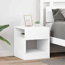Endebord 2 pcs Hvid 40,5 x 40 x 45 cm Konstrueret træ