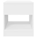 Endebord 2 pcs Hvid 40,5 x 40 x 45 cm Konstrueret træ