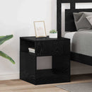Endebord 2 pcs Sort eg 40,5 x 40 x 45 cm Konstrueret træ