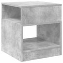 Endebord 2 pcs Beton Grå 40,5 x 40 x 45 cm Konstrueret træ