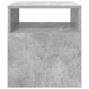 Endebord 2 pcs Beton Grå 40,5 x 40 x 45 cm Konstrueret træ