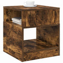 Endebord 2 pcs Røget eg 40,5 x 40 x 45 cm Konstrueret træ