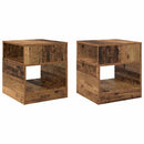 Endebord 2 stk. Gammelt træ 40,5 x 40 x 45 cm Konstrueret træ
