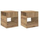Endebord 2 pcs Artisan Egetræ 40,5 x 40 x 45 cm Konstrueret træ