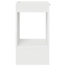 Endebord Hvid 30 x 30 x 56 cm Konstrueret træ
