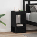 Endebord 2 pcs Sort eg 30 x 30 x 56 cm Konstrueret træ