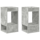 Endebord 2 pcs Beton Grå 30 x 30 x 56 cm Konstrueret træ