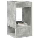 Endebord 2 pcs Beton Grå 30 x 30 x 56 cm Konstrueret træ