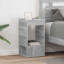 Endebord 2 pcs Grå Sonoma 30 x 30 x 56 cm Konstrueret træ
