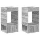 Endebord 2 pcs Grå Sonoma 30 x 30 x 56 cm Konstrueret træ