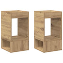 Endebord 2 pcs Artisan Egetræ 30 x 30 x 56 cm Konstrueret træ