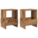 Magasin Rack 2 pcs Gammelt træ 35 x 30 x 45 cm