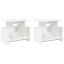 TV-bord 2 pcs Hvid 50 x 35 x 45 cm Konstrueret træ