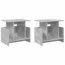 TV-bord 2 pcs Beton Grå 50 x 35 x 45 cm Konstrueret træ