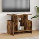 TV-bord 2 pcs Røget eg 50 x 35 x 45 cm Konstrueret træ