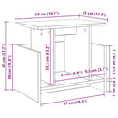 TV-bord Artisan Egetræ 50 x 35 x 45 cm Konstrueret træ