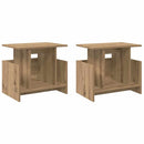 TV-bord 2 pcs Artisan Egetræ 50 x 35 x 45 cm Konstrueret træ