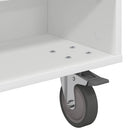 Sidebord med hjul Hvid 90 x 50 x 30 cm Konstrueret træ