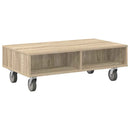 Sidebord med hjul Sonoma eg 90 x 50 x 30 cm Konstrueret træ