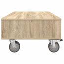 Sidebord med hjul Sonoma eg 90 x 50 x 30 cm Konstrueret træ