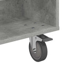 Sidebord med hjul Beton Grå 90 x 50 x 30 cm Konstrueret træ