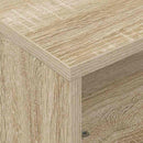 Sidebord med hjul Sonoma eg 50,5 x 50 x 30 cm Konstrueret træ