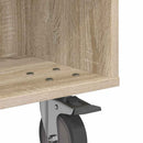 Sidebord med hjul Sonoma eg 50,5 x 50 x 30 cm Konstrueret træ