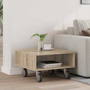 Sidebord med hjul Sonoma eg 50,5 x 50 x 30 cm Konstrueret træ