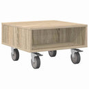 Sidebord med hjul Sonoma eg 50,5 x 50 x 30 cm Konstrueret træ